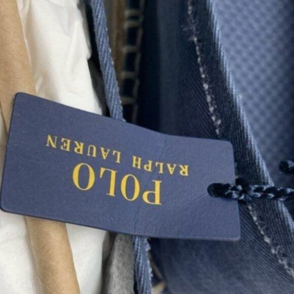 Polo by Ralph Lauren Denim Blue Slip-Ons with Gold Crest